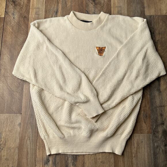 Vintage US Naval Academy Sweater Men's Large Knit Athletic Training Cotton 4402 - Picture 1 of 12